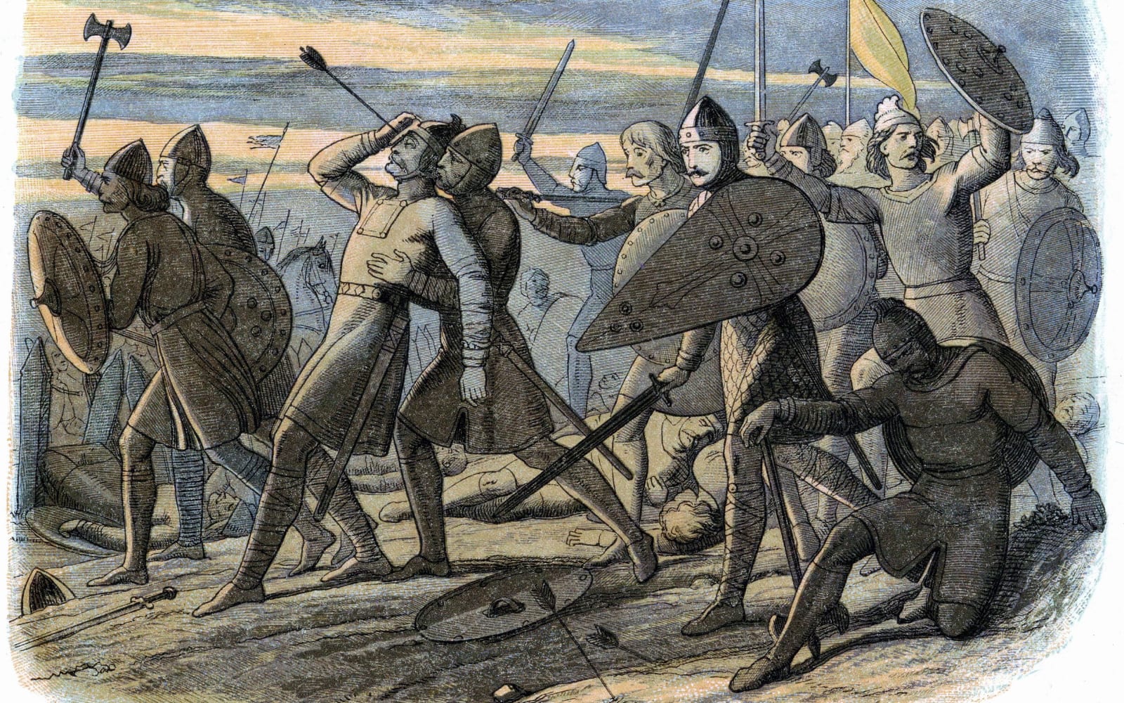 Is English a Germanic language - crucial event: The Battle of Hastings.